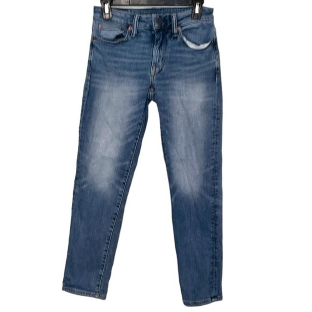 American Eagle AirFlex+ Slim Jeans Size 26X28 light blue wash with white fading